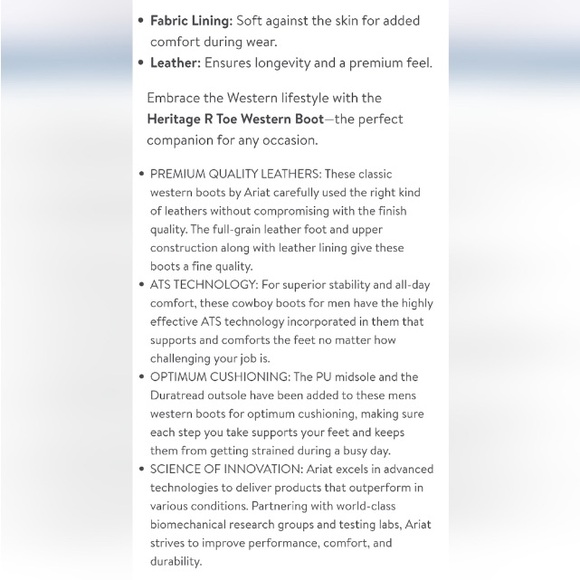 Ariat Heritage R Toe Western Boots Black Size 10 D Cowboy Yellowstone Horse - Picture 7 of 16